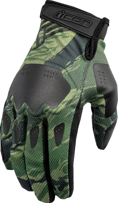 ICON Hooligan™ Tiger's Blood Gloves - Green - Medium 3301-4624