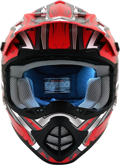 AFX FX-17 Motorcycle Helmet - Butterfly - Matte Ferrari Red - Medium 0110-7118