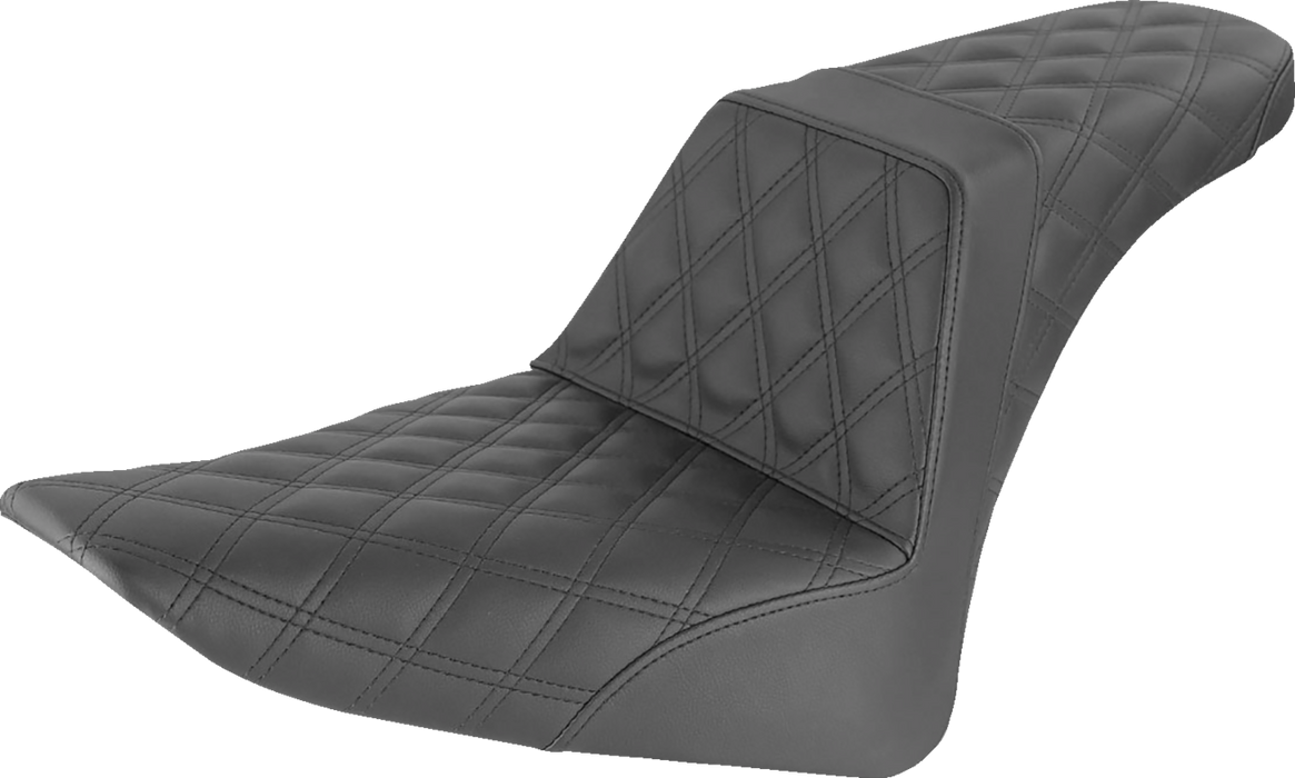 SADDLEMEN Step-Up Seat - Full Lattice Stitch - Black - FLS 812-26-175