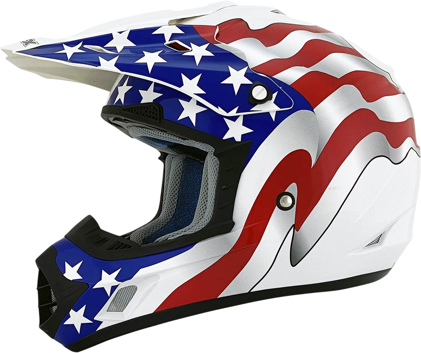 AFX FX-17 Motorcycle Helmet - Flag - White - XL 0110-2378