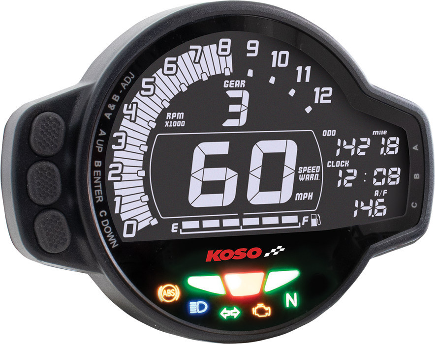 KOSO NORTH AMERICA Multi-Functional Gauge - MS-01 - Universal BA078100