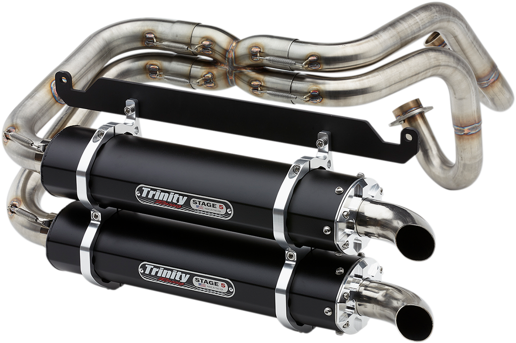 TRINITY RACING Dual Exhaust - Black - Talon TR-4170D-BK