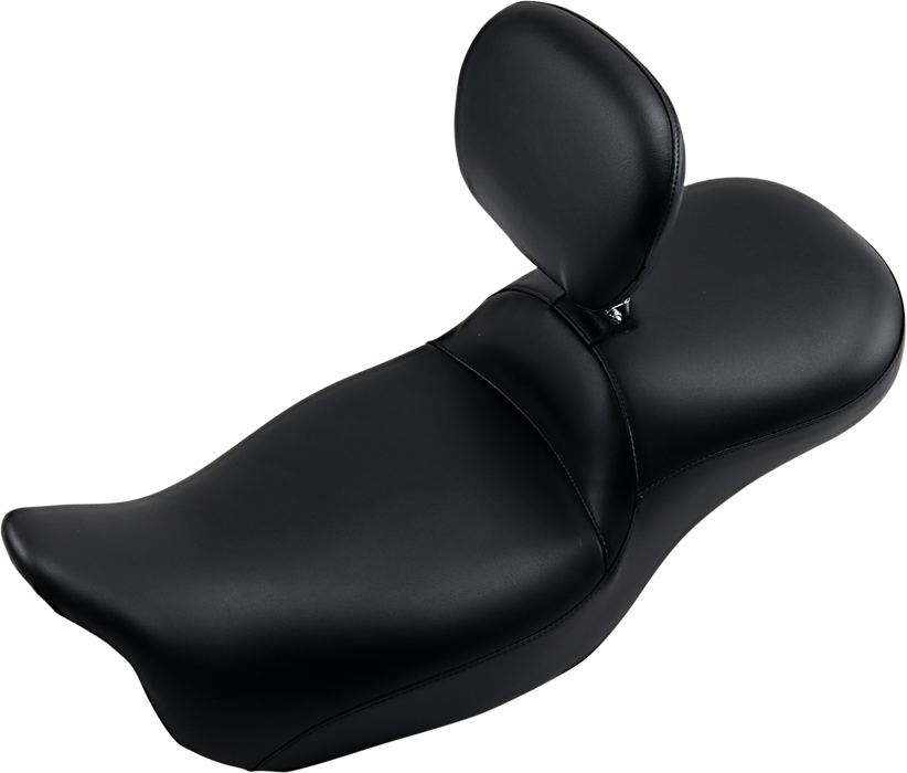 LE PERA Maverick Daddy Long Legs Seat - With Backrest - Black - Smooth - FLH '08+ LK-957DLTBRS