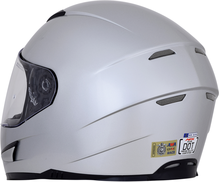 AFX FX-99 Motorcycle Helmet - Silver - Medium 0101-11068