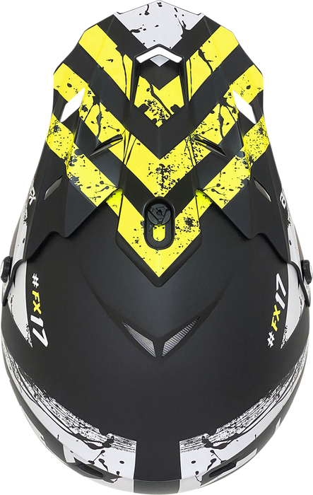 AFX FX-17 Motorcycle Helmet - Attack - Matte Black/Hi-Vis Yellow - Small 0110-7173