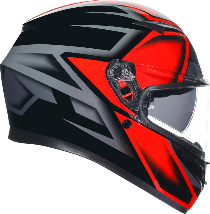 AGV K3 Motorcycle Helmet - Compound - Black/Red - Large 2118381004009L