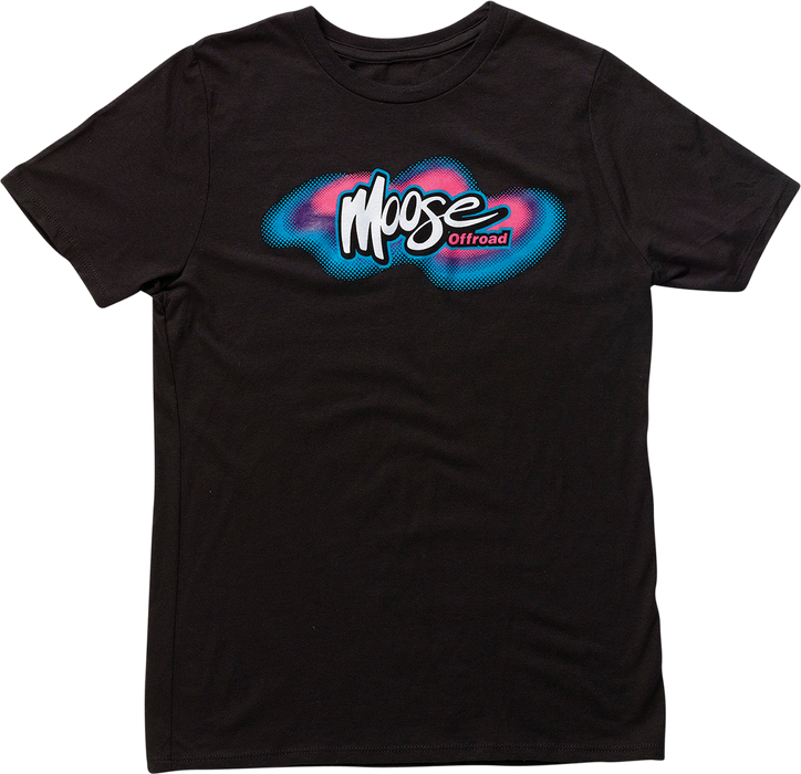 MOOSE RACING Youth Retro Moose T-Shirt - Black - Small 3032-3508