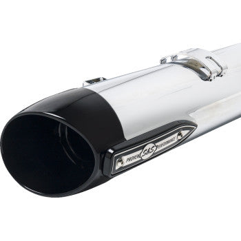 S&S CYCLE 4" Broadhead Slip-On Mufflers  Slash Cut  Chrome Indian Challenger 550-1076