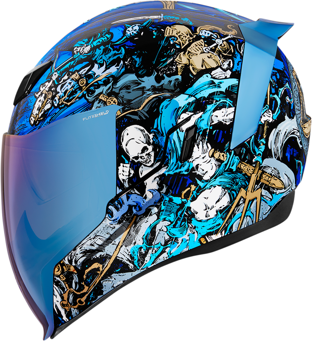 ICON Airflite™ Motorcycle Helmet - 4Horsemen - Blue - Large 0101-13920