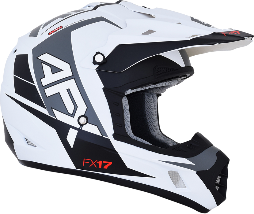 AFX FX-17 Helmet - Aced - Matte White/White - Small 0110-6494