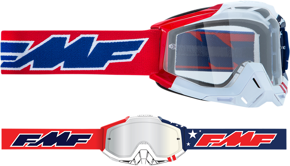 FMF PowerBomb Goggles - US of A - Clear F-50036-00006 2601-2976