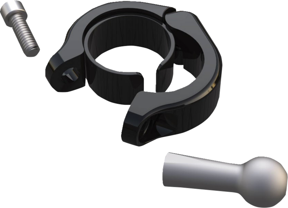 CIRO Ball Mount - Aluminum Clamp - 1-1/8" - 1-1/4" Handlebars - Black 50139