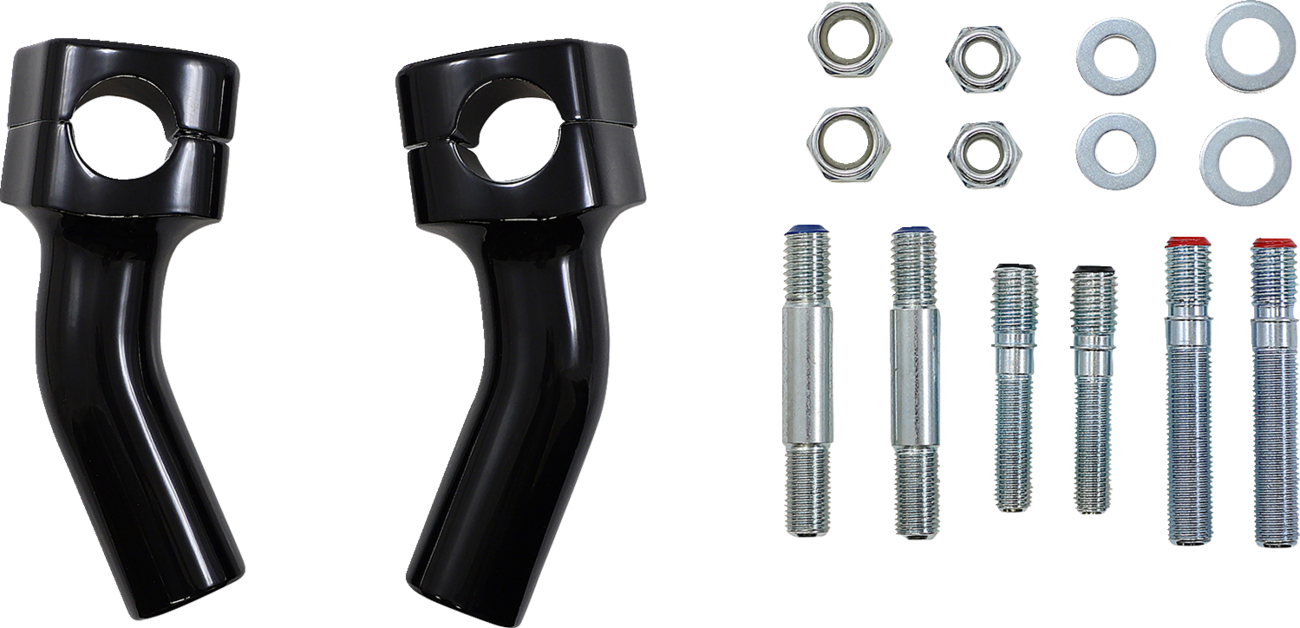 BARON Risers - Kickback - 1" - Black BA-7410B