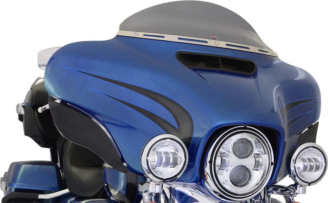 KLOCK WERKS Flare™ Windshield - 5" - Dark Smoke - '14-'23 FLH KWW-01-0389