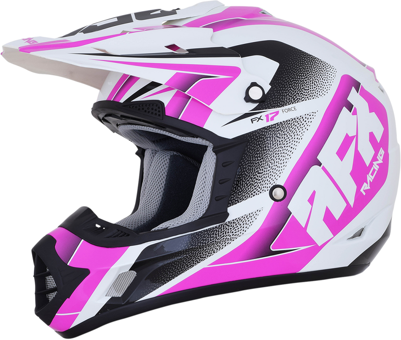 AFX FX-17 Helmet - Force - Pearl White/Fuchsia - XS 0110-5255