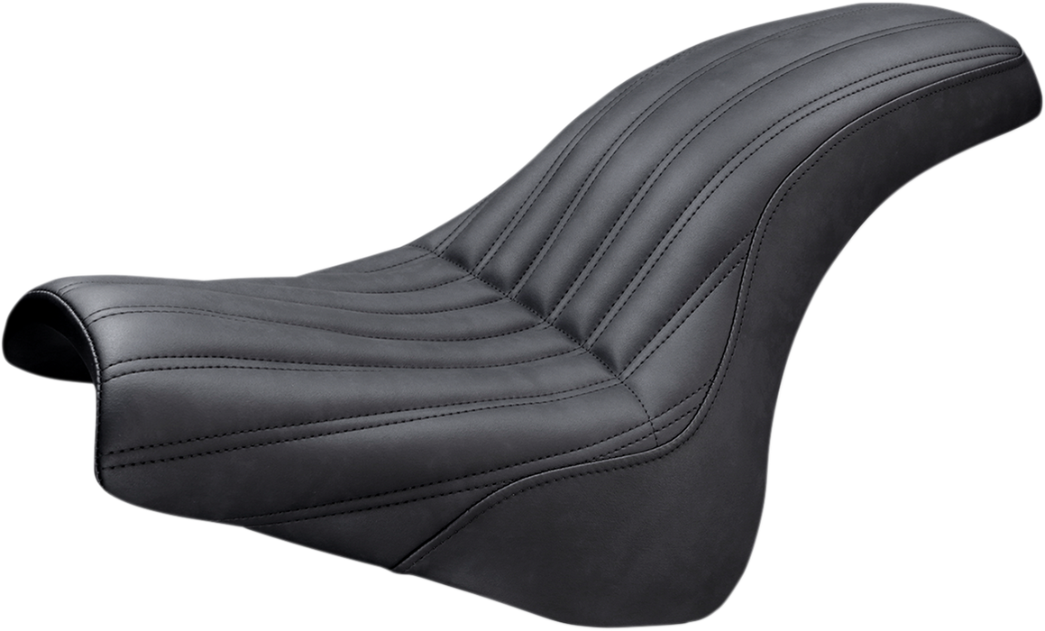 SADDLEMEN Knuckle 2-Up Seat - Ribbed - Black 818-28-047K