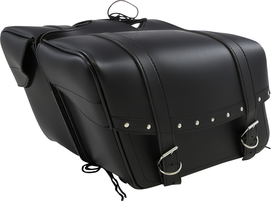 SADDLEMEN Highwayman Rivet Slant-Style Saddlebags - Large X021-03-041