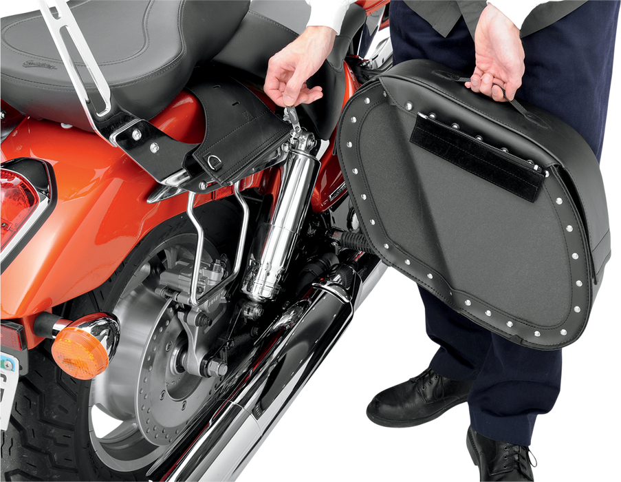 SADDLEMEN Drifter Saddlebags with Shock Cutaway - Black 3501-0576