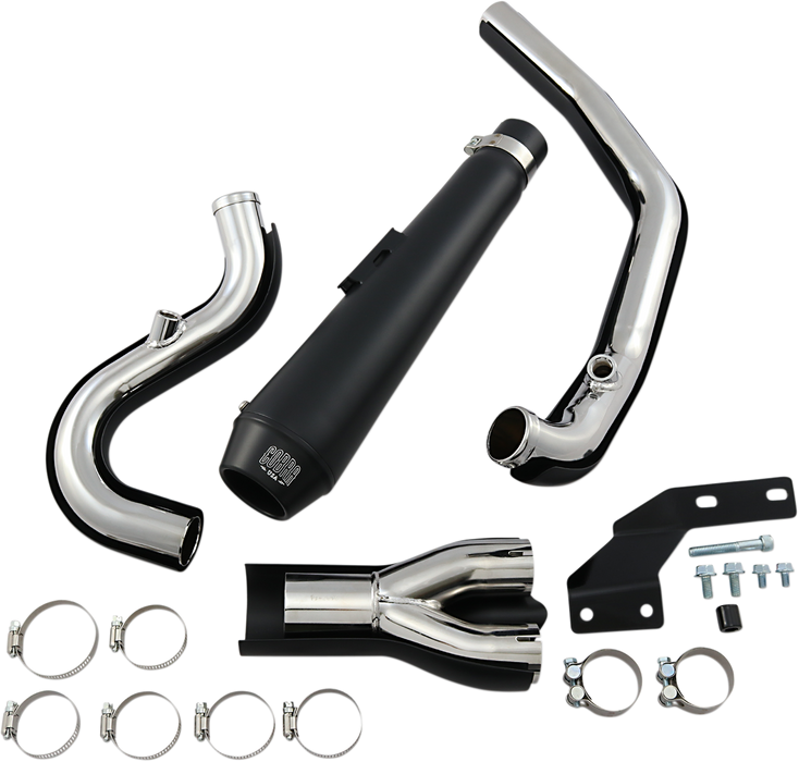 COBRA El Diablo Exhaust - Black - '07-'11 Softail 6484B