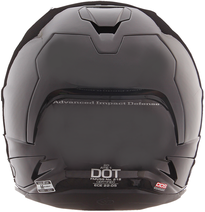 6D ATS-1R Motorcycle Helmet - Gloss Black - Medium 30-0906