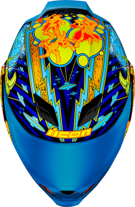 ICON Airflite™ Motorcycle Helmet - Bugoid Blitz - Blue - XL 0101-15550