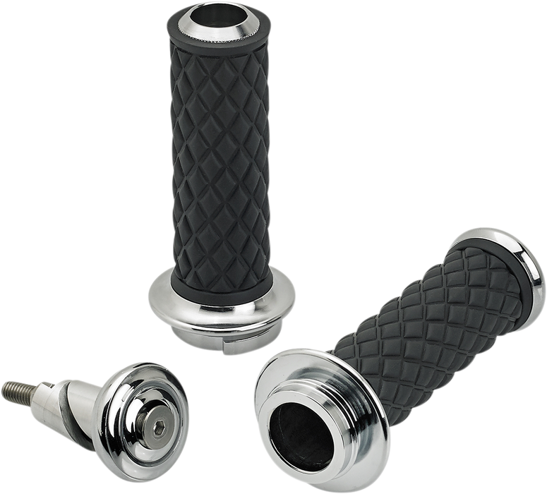 BILTWELL Grips - Alumicore - TBW - Chrome 6605-105-01