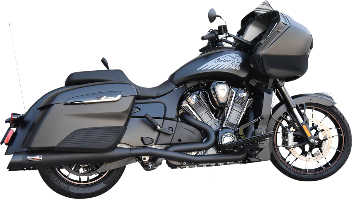 BASSANI XHAUST Black True Duals for Indian  Challenger 2020-2021 8H16SB 1810-2809