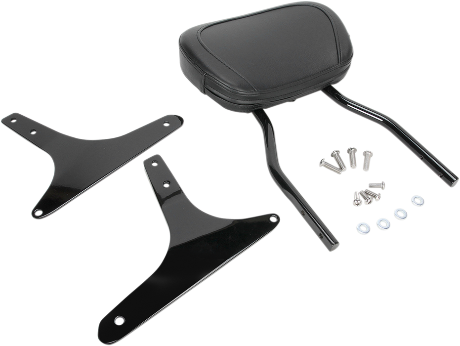 COBRA Round Sissy Bar - Short - Black - Softail 602-1251B