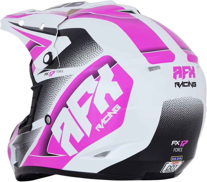 AFX FX-17 Helmet - Force - Pearl White/Fuchsia - Large 0110-5258