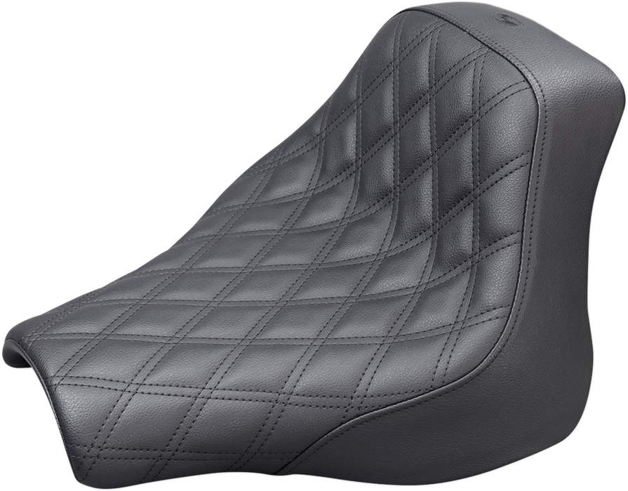 SADDLEMEN Renegade Solo Seat - Lattice Stitched - Black 818-28-002LS