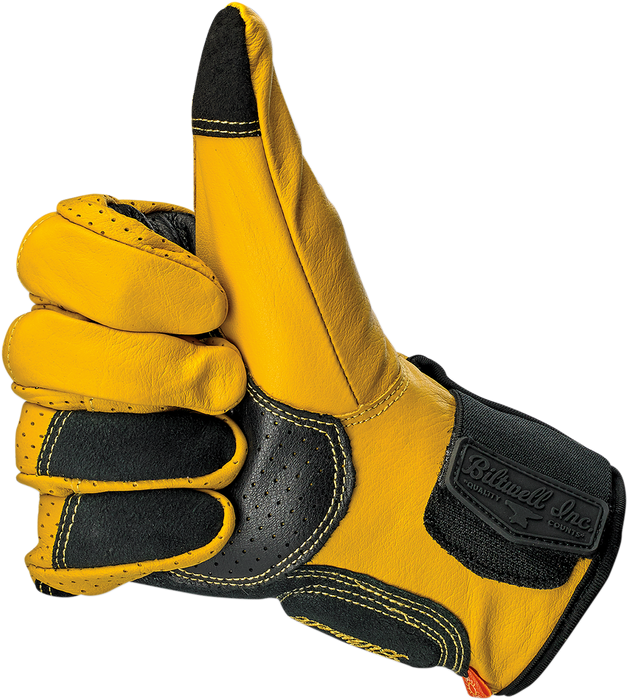 BILTWELL Borrego Gloves - Gold/Black - XS 1506-0701-301