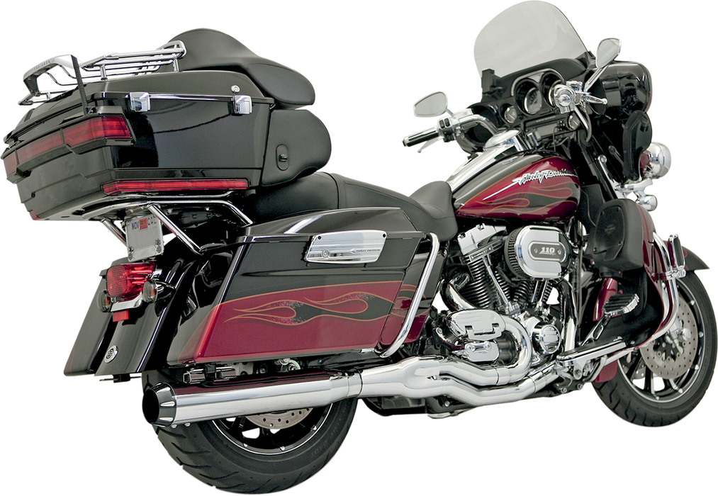 BASSANI XHAUST B4 2:1 Exhaust - Chrome - Straight Can FLH-757