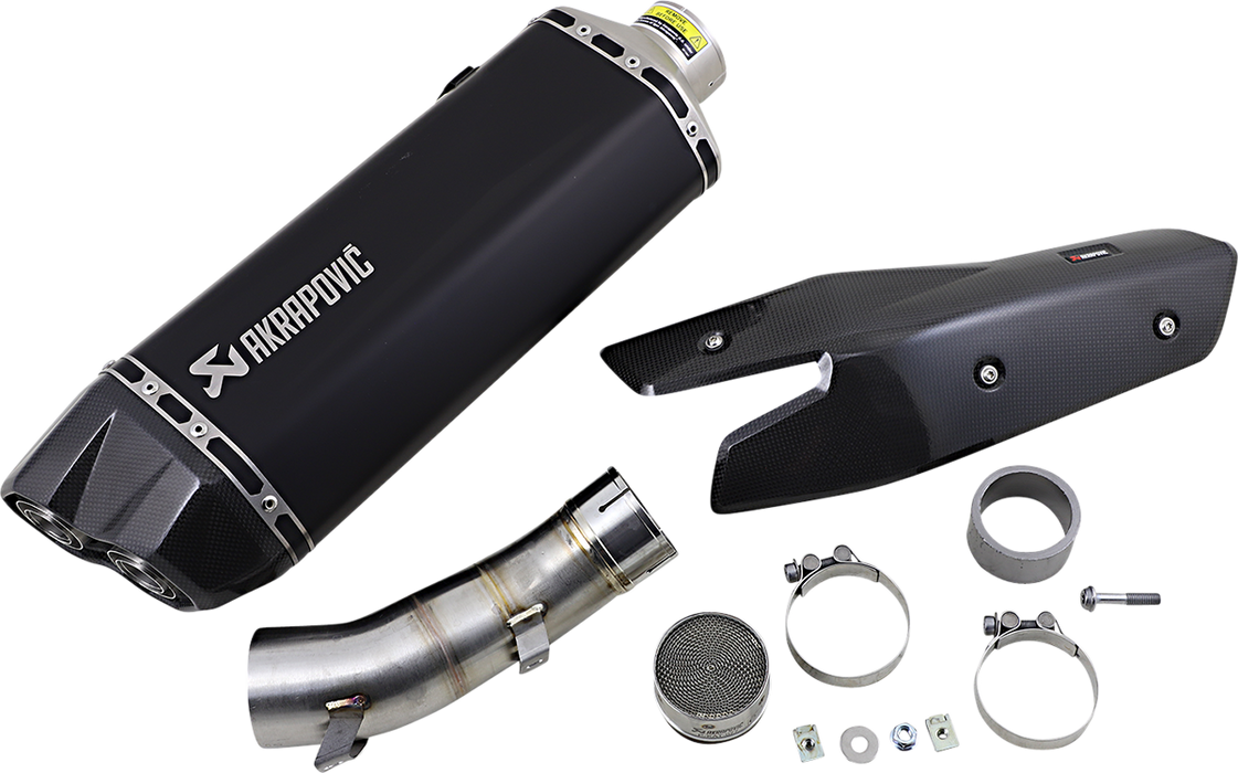 Akrapovic Exhaust Kawasaki ZH2 2020-2024 Black Muffler in Titanium S-K10SO25-HGITBL