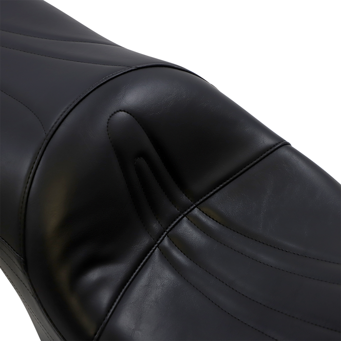 LE PERA Sorrento 2-Up Seat - Stitched - Black - FLHT LK-907