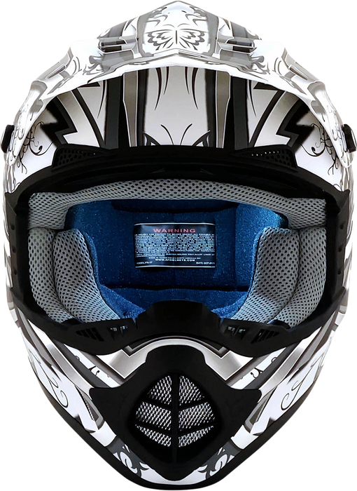 AFX FX-17Y Motorcycle Helmet - Butterfly - Matte White - Large 0111-1392