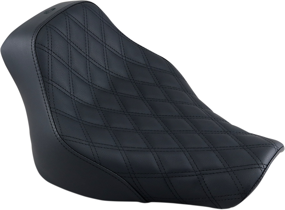 SADDLEMEN Renegade Solo Seat - Lattice Stitched - Black - FLST 818-33-002LS