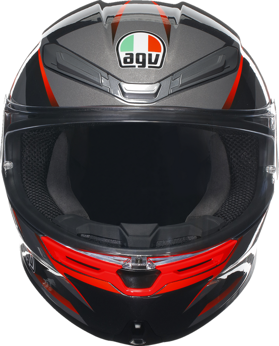 AGV K6 S Helmet - Slashcut - Black/Gray/Red - Large 2118395002014L