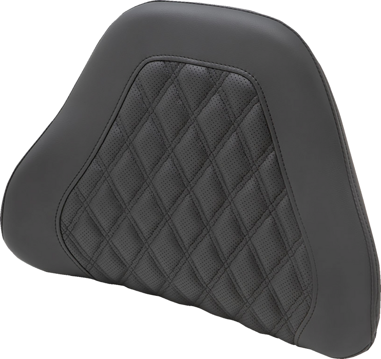 SADDLEMEN Tour-Pak Backrest Pad Cover - Lattice Stitched - Black 88-11885LS