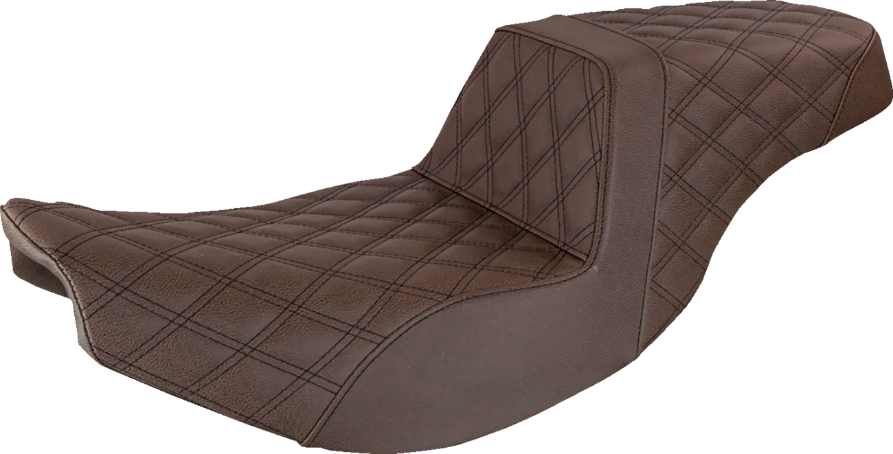 SADDLEMEN Step Up Seat - Full Lattice - Brown - Indian I14-07-175BR