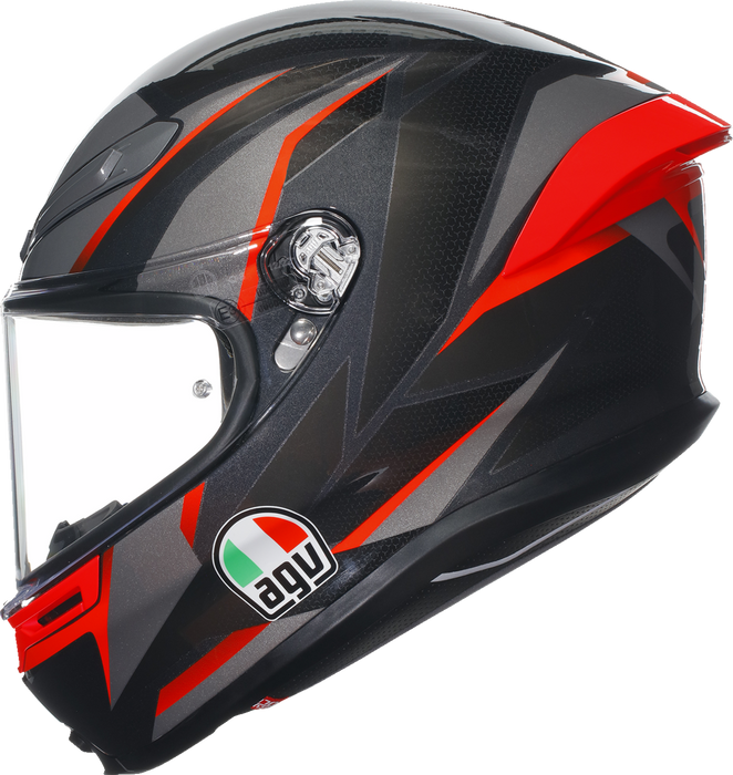 AGV K6 S Helmet - Slashcut - Black/Gray/Red - Small 2118395002014S