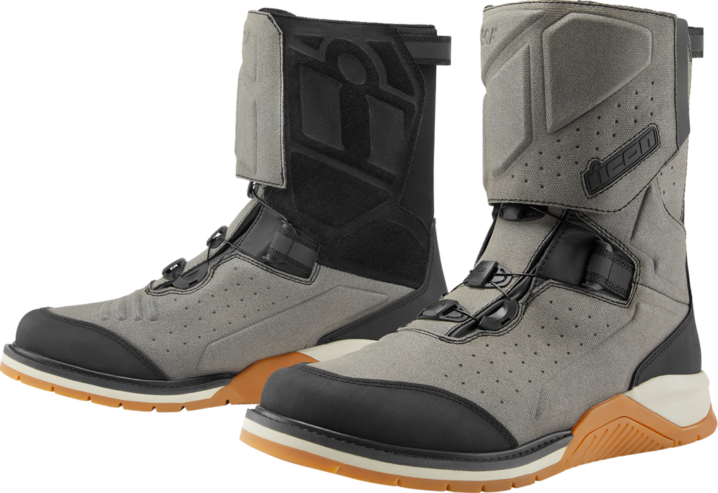 ICON Alcan Waterproof Boots - Gray - Size 10.5 3403-1250