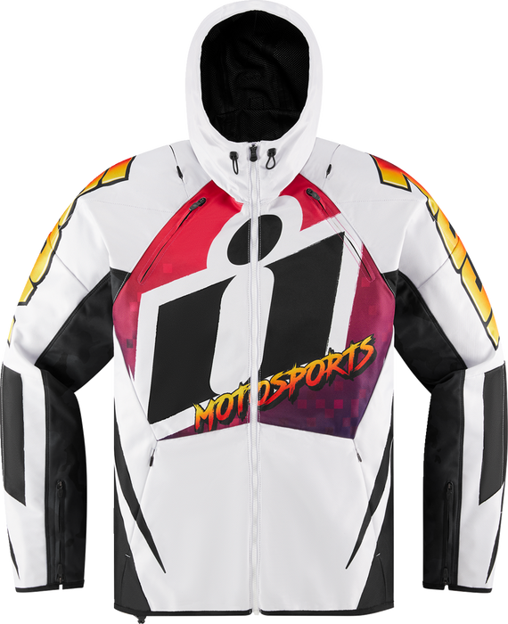 ICON Airform Quarterflash Jacket - White/Black/Red - XL 2820-5959