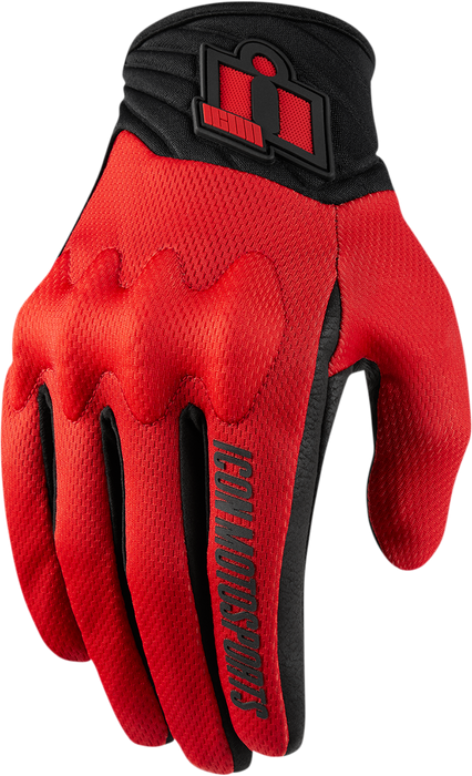 ICON Anthem 2 CE™ Gloves - Red - Large 3301-3685