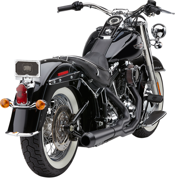 COBRA El Diablo Exhaust - Black - '12-'17 Softail N/F FXSB/FXSE MODELS 6483B