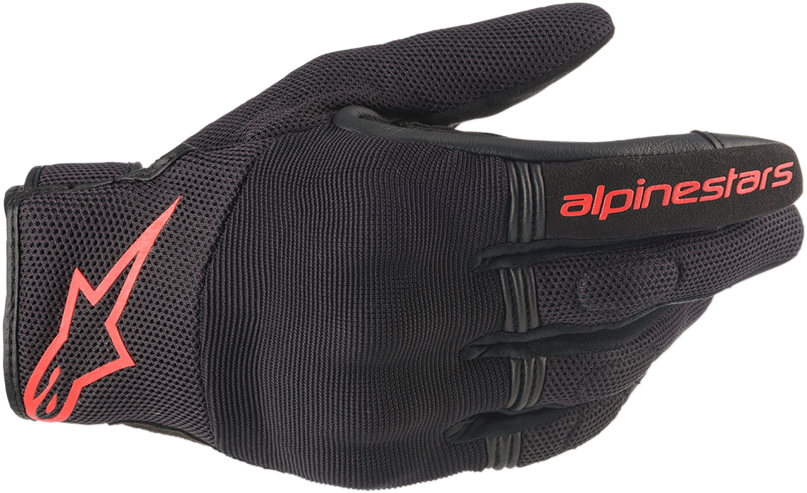 ALPINESTARS Copper Gloves - Black/Fluo Red - 3XL 3568420-1030-3X