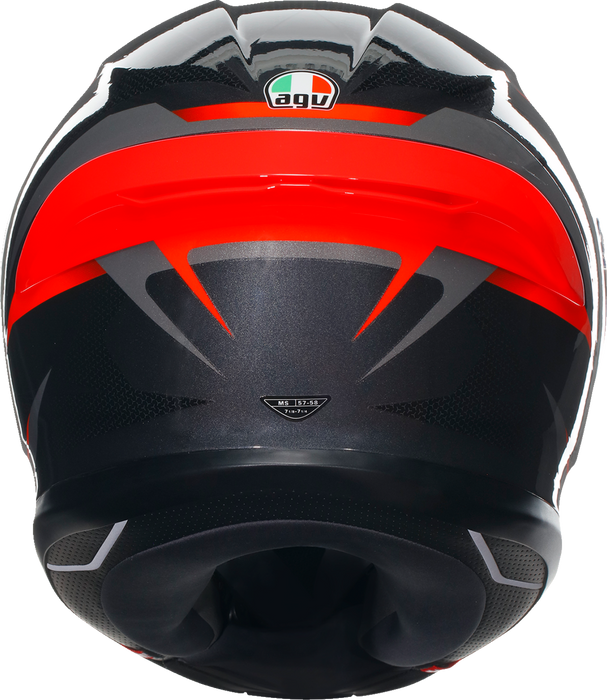 AGV K6 S Helmet - Slashcut - Black/Gray/Red - Large 2118395002014L