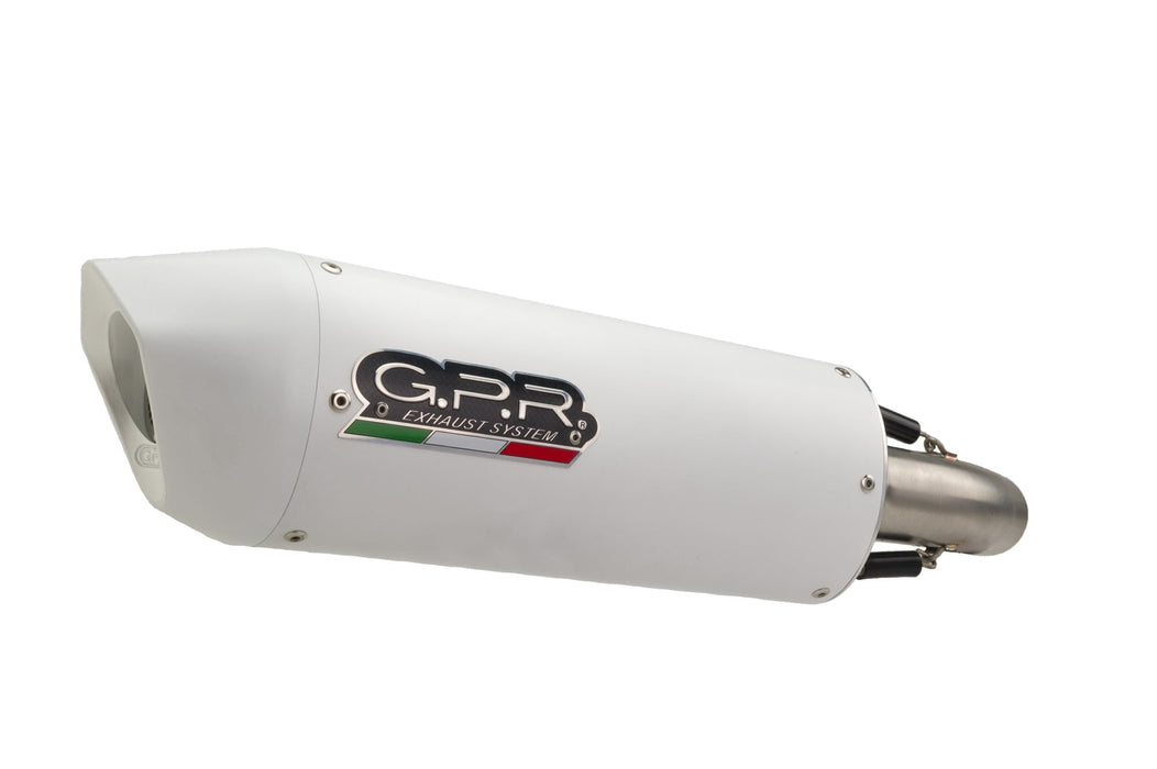 GPR Exhaust for Bmw R1200RS LC 2015-2016, Albus Ceramic, Slip-on Exhaust Including Removable DB Killer and Link Pipe