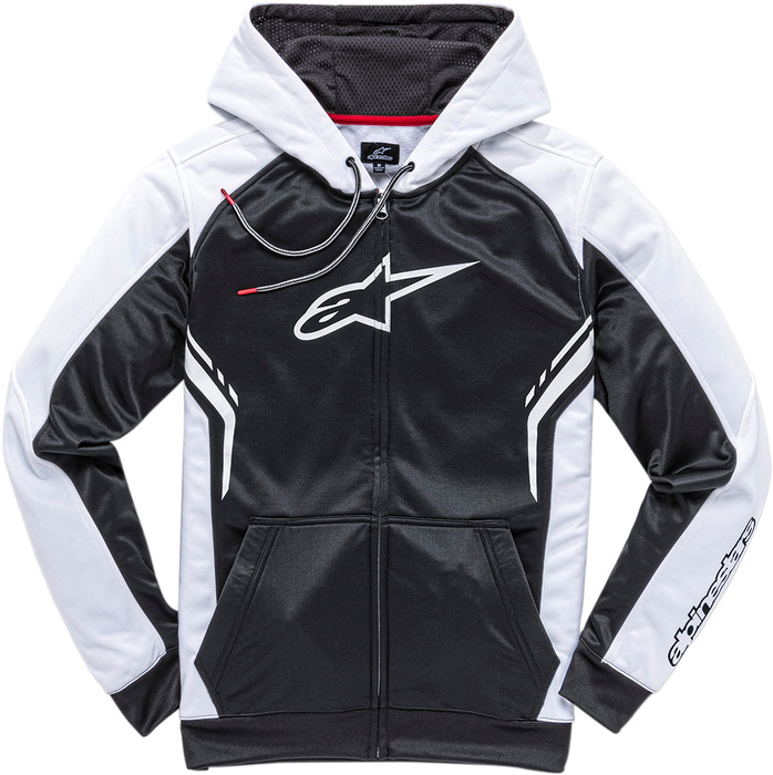 ALPINESTARS Strike Zip Hoodie - Black/White - Large 101953102-1020L