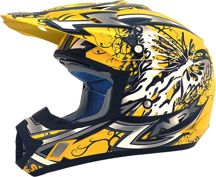 AFX FX-17Y Helmet - Butterfly - Matte Yellow - Medium 0111-1394