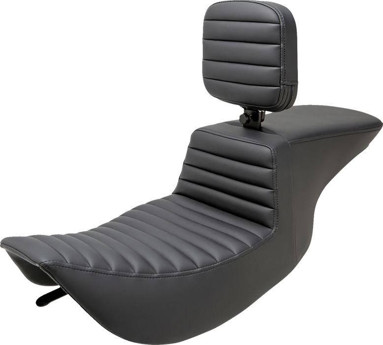 SADDLEMEN Tour Step Up Seat - Rider Backrest - Tuck-n-Roll - FLHR/FLHX '97-'07 897-06-191BR